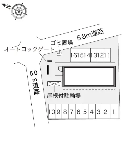 ★手数料０円★宇都宮市北一の沢町　月極駐車場（LP）